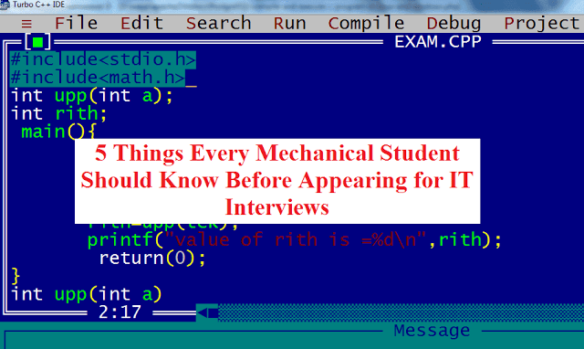 5 Things Every Mechanical Student Should Know Before Appearing for IT Interviews