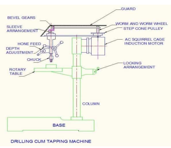 drilling cum tapping machine mechanical project