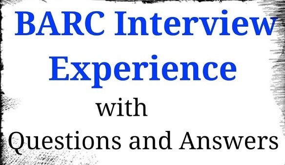 barc interview questions