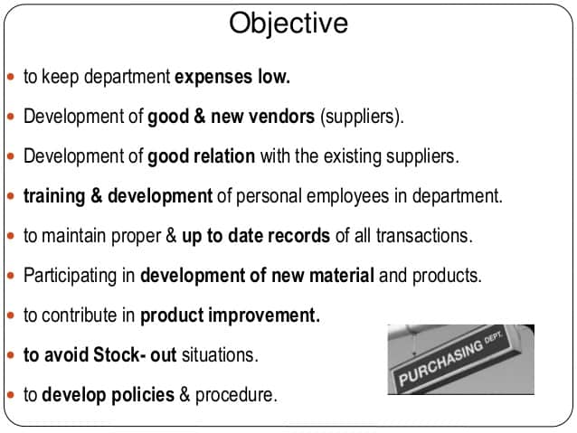 Purchasing Management Objectives