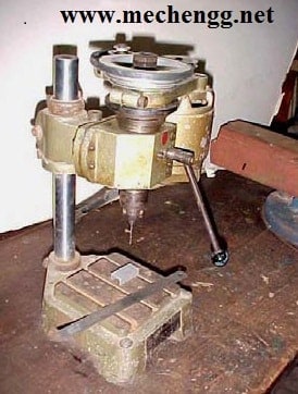 Photographic view of a micro (or mini) drilling machine 