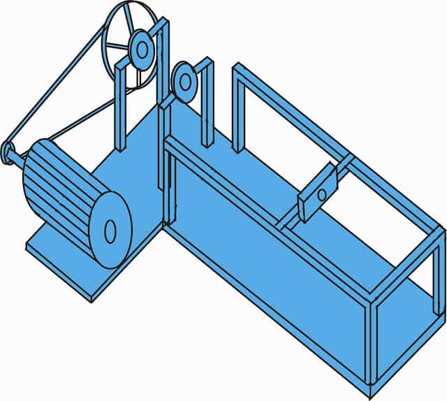 Fabrication of Brass screw threading and cutting machine