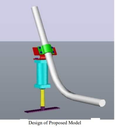 Design and proposed model of pneumatic side stand